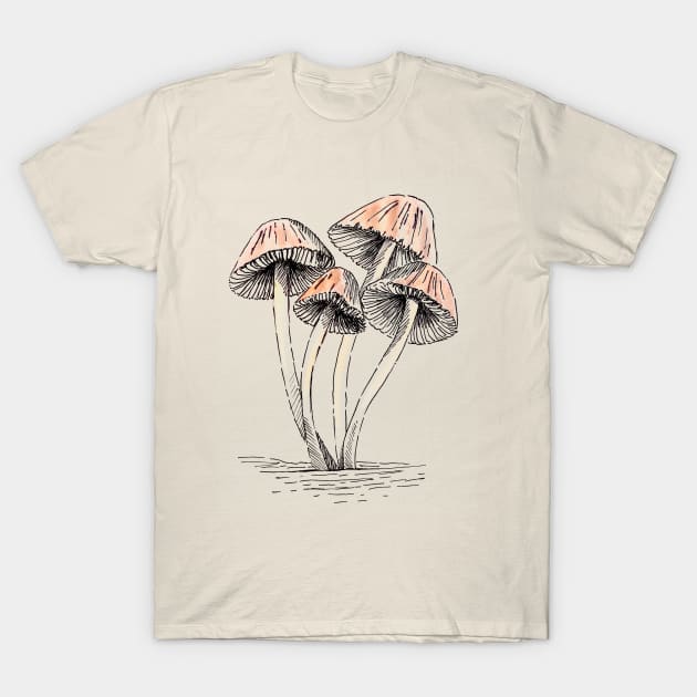 Sherbet mushrooms T-Shirt by ncprocter